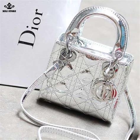 dior bag with silver hardware|lady Dior pouch bag.